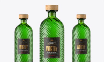 Green-Bottle-With-Wooden-Cap-Mockup-PSD-Template
