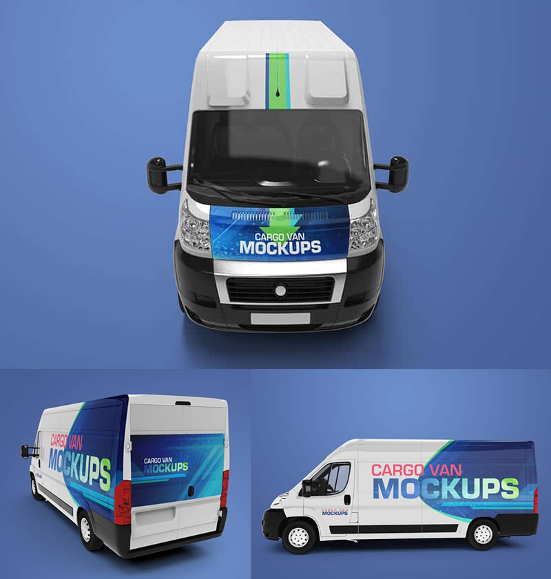 Free-Cargo-Van-Mockups-with-3-Different-Angles
