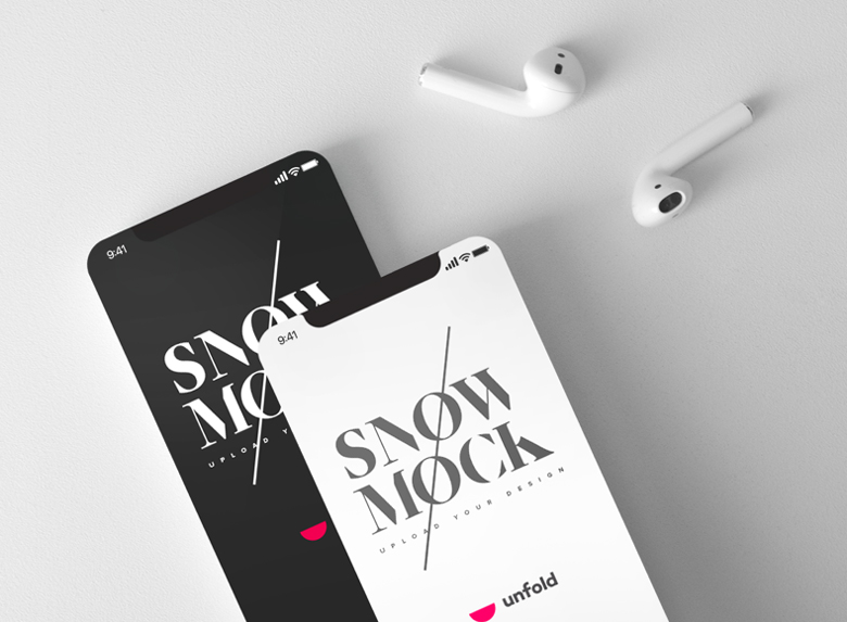 Free-Snow-iPhone-X-Mockups-with-3-Different-Perspective-2