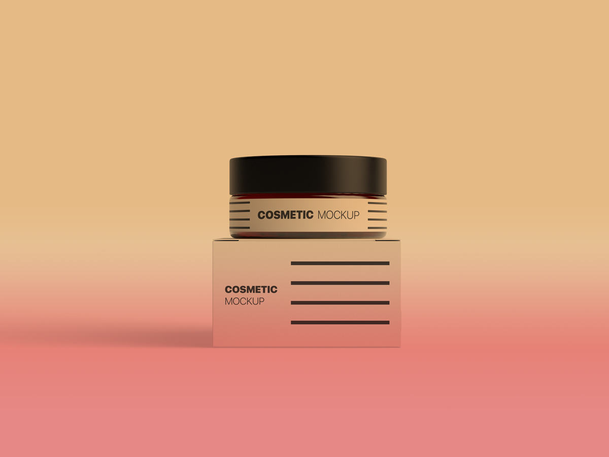 Free-Cosmetic-Jar-With-Box-Packaging-Mockup-PSD-2018