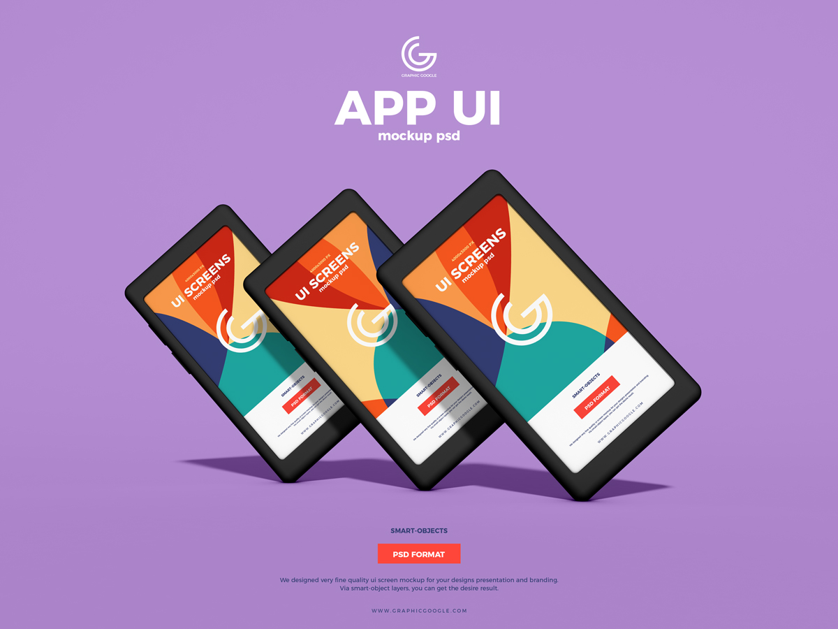 Free App UI Mockup PSD For Screens 2019 Mockup
