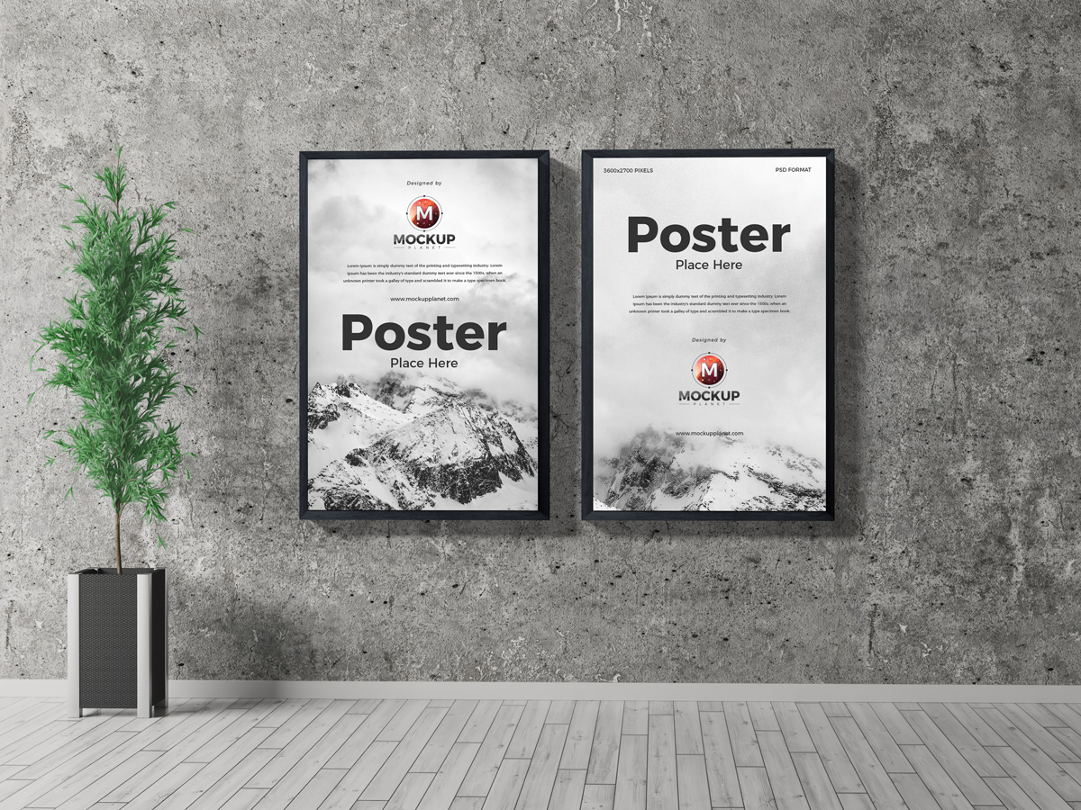 Free-Indoor-Frame-Poster-Mockup-PSD-For-Presentation