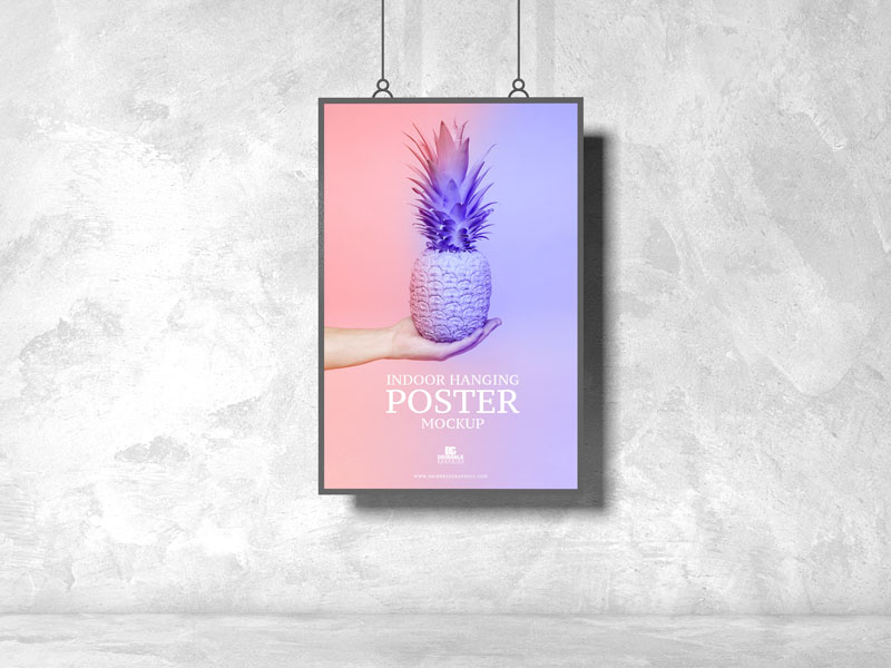 Free-PSD-Hanging-Poster-Mockup-Design
