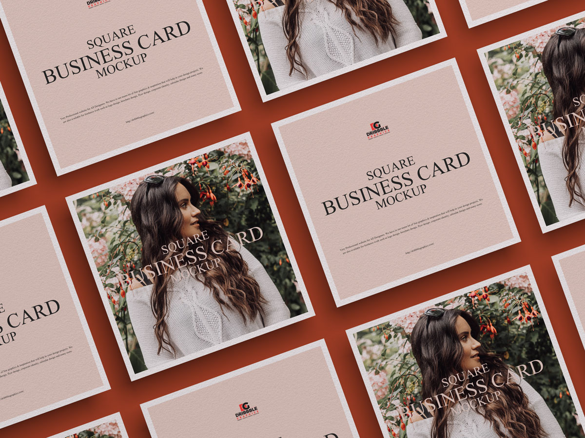 Free-Grid-Square-Business-Card-Mockup-Design