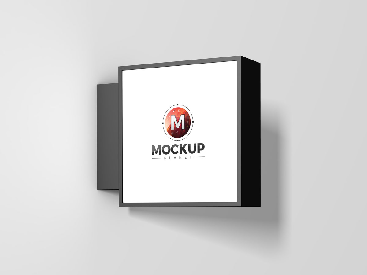 Free-Square-Shape-Signboard-Mockup-Design
