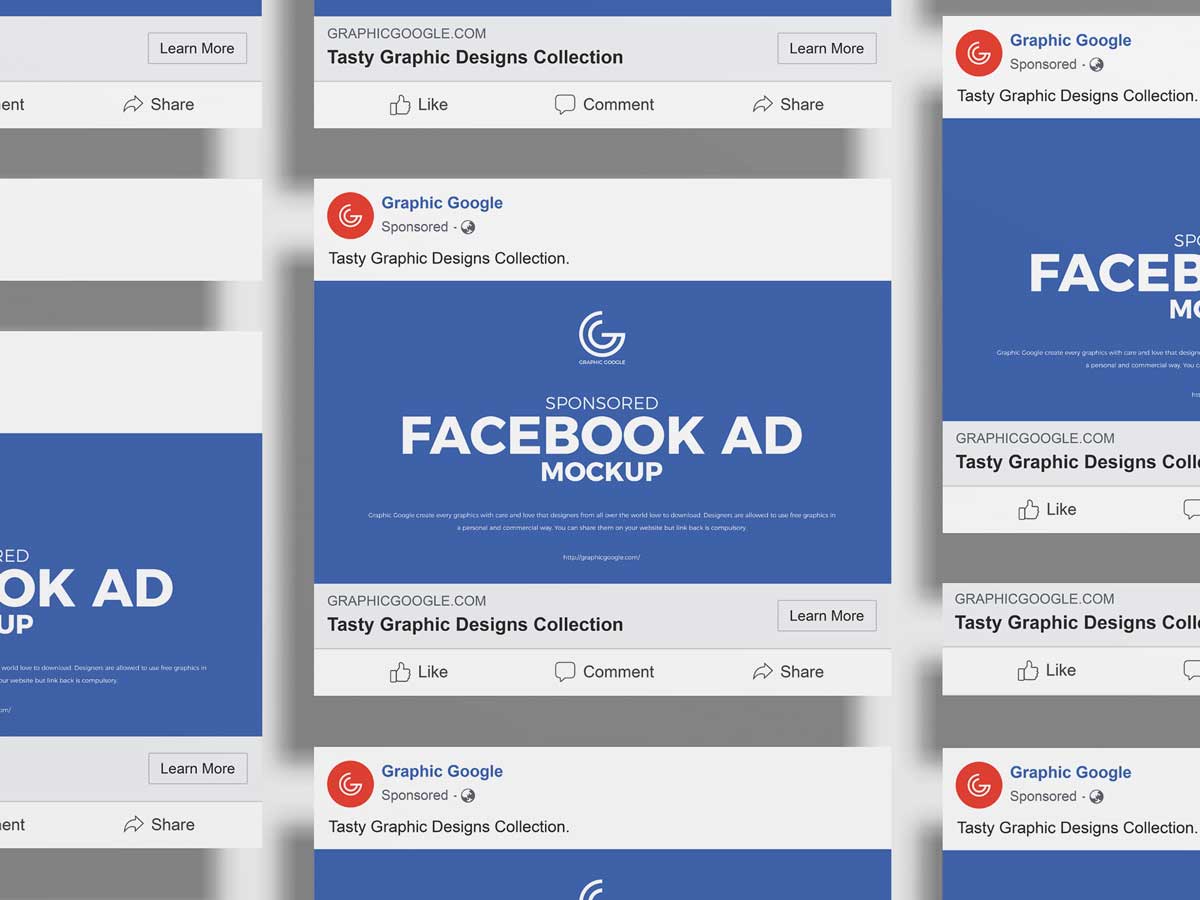 Download Free Facebook Ad Mockup Design Mockup Planet PSD Mockup Templates