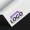 Free-Wavy-Paper-Logo-Mockup-Design