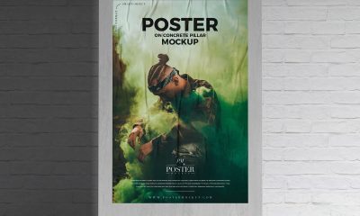 Free-Brand-Promotion-Glued-Poster-Mockup-Design