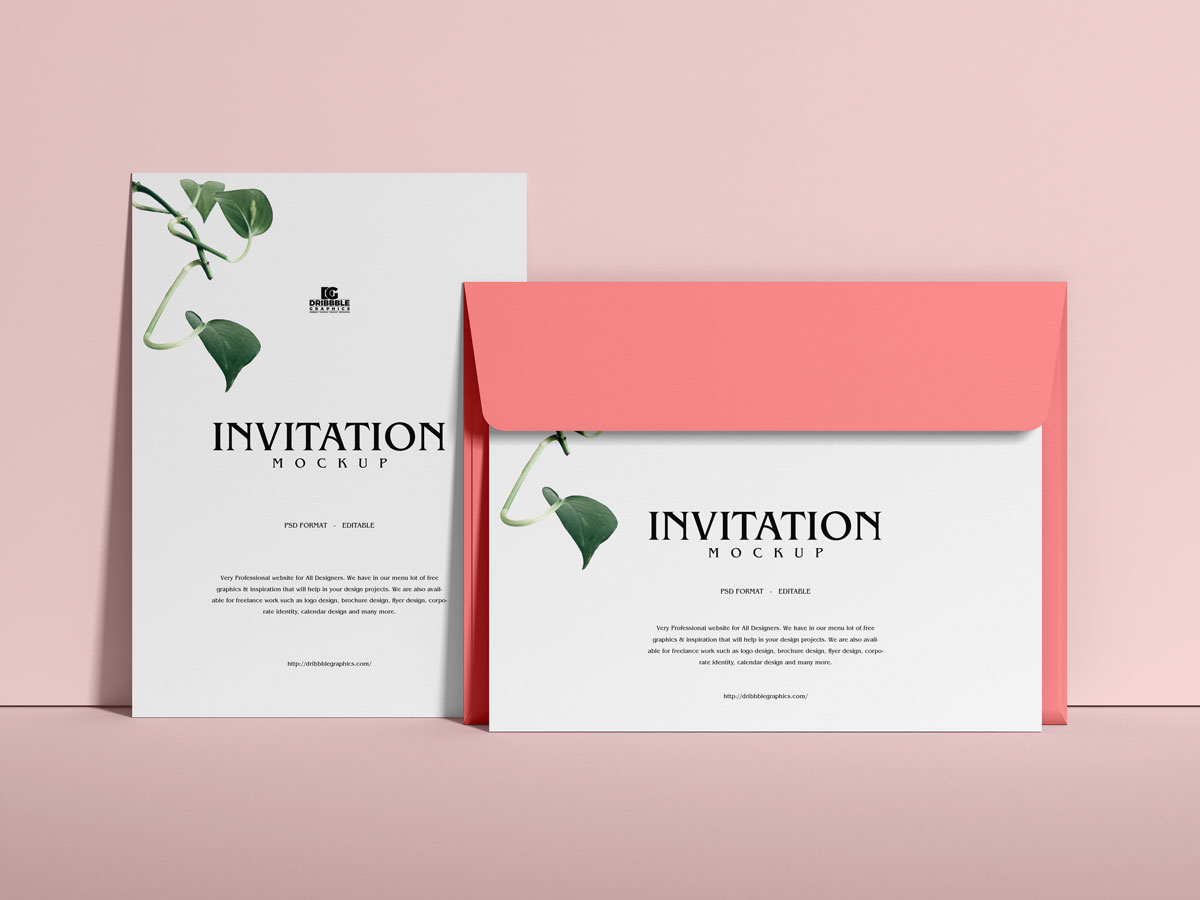 Free-Elegant-Envelope-With-Invitation-Mockup-Design