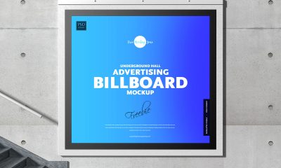 Free-Brand-Advertisement-Basement-Hall-Billboard-Mockup-Design