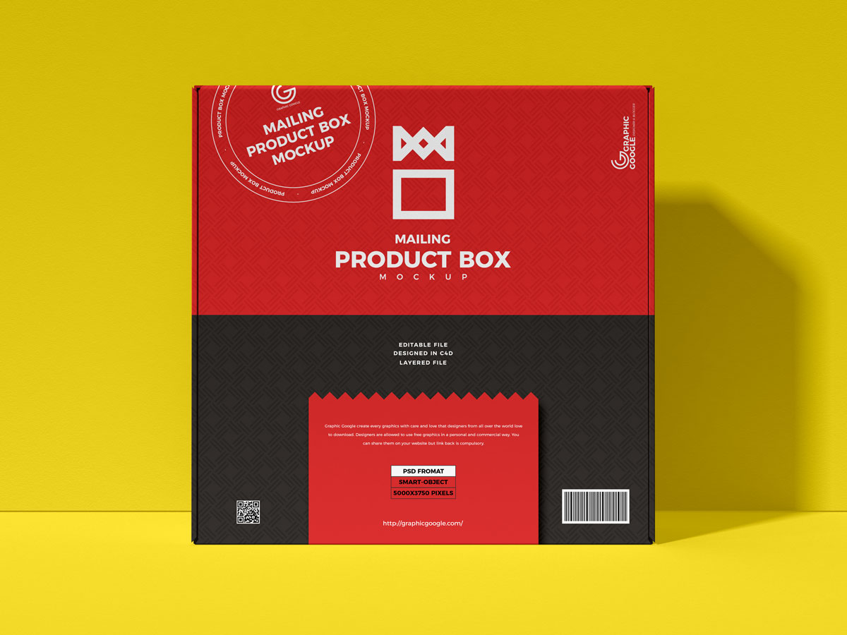 Free-Front-View-Mailing-Box-Packaging-Mockup-Design