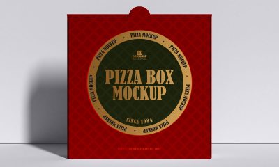 Free-Front-View-Standing-Pizza-Box-Mockup-Design