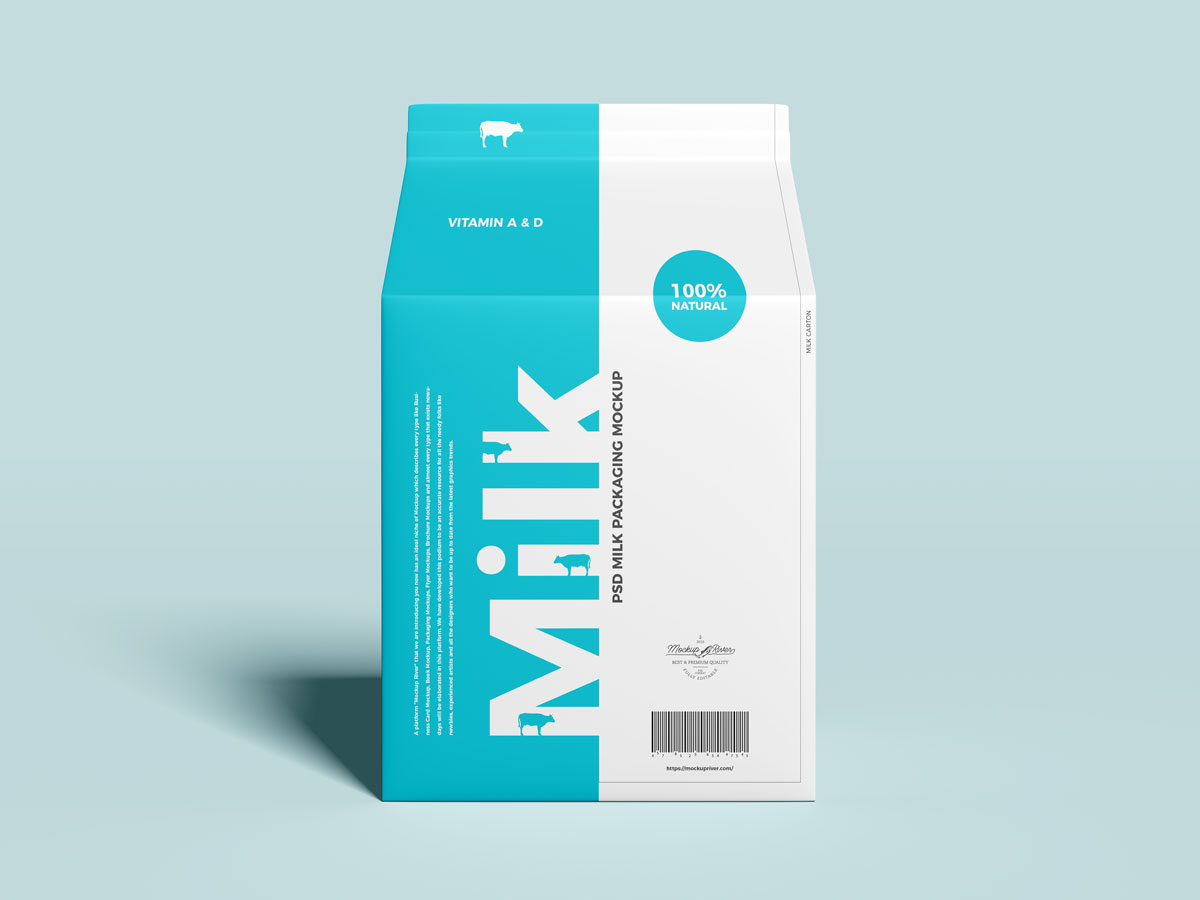 Free-Front-View-Milk-Carton-Packaging-Mockup-Design