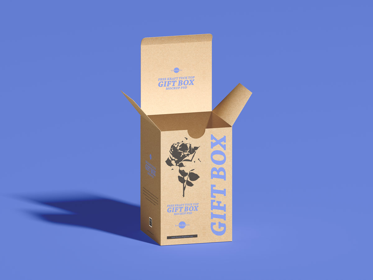 Download Free Modern Open Gift Box Packaging Mockup Design Mockup Planet PSD Mockup Templates