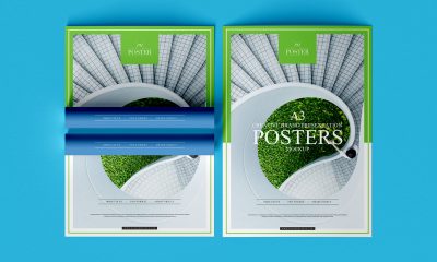 Free-Top-View-A3-Branding-Poster-Mockup-Design