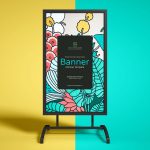 Free Premium Roll Up Stand Banner Mockup Design Mockup Planet