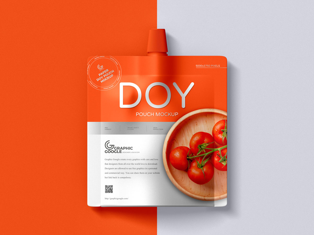 Free-Top-View-Doy-Pouch-Packaging-Mockup-Design