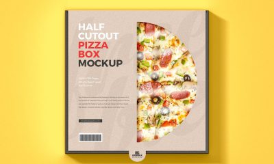 Free-Top-View-Pizza-Packaging-Box-Mockup-Design