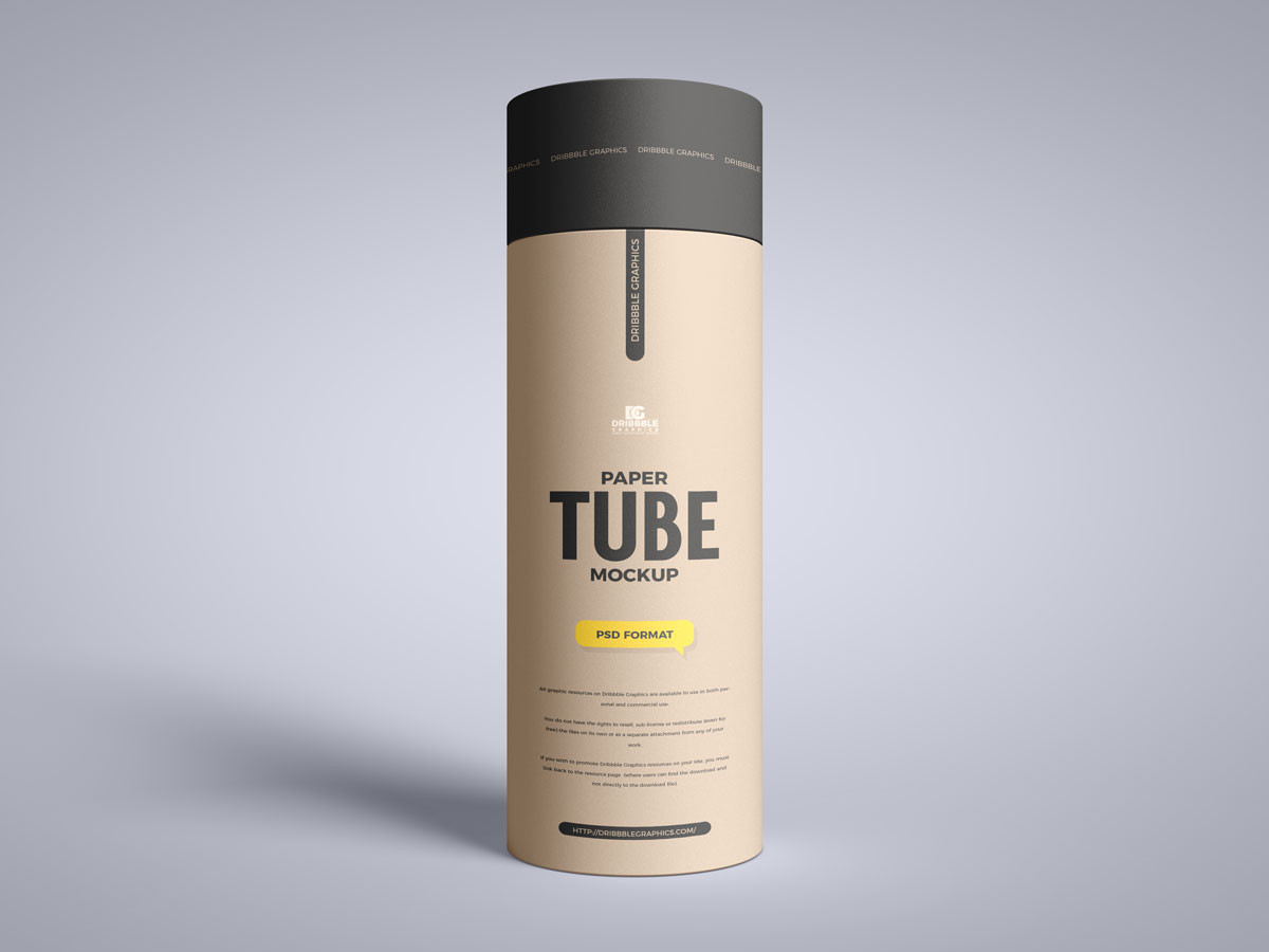 Free-Front-View-Branding-Paper-Tube-Mockup-Design
