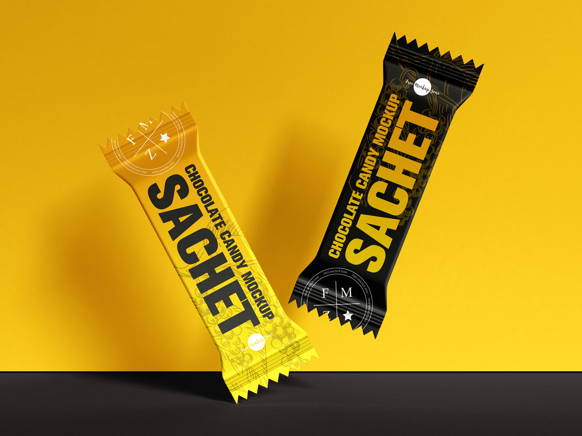 Free-Sachet-of-Chocolate-Candy-Packaging-Mockup-Design