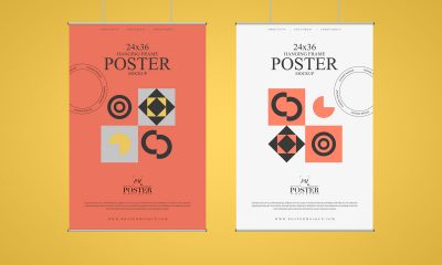 Free-Premium-Front-View-Hanging-Poster-Mockup-Design