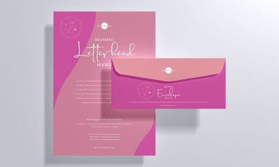 Free-Top-View-Letterhead-Stationery-Mockup-Design