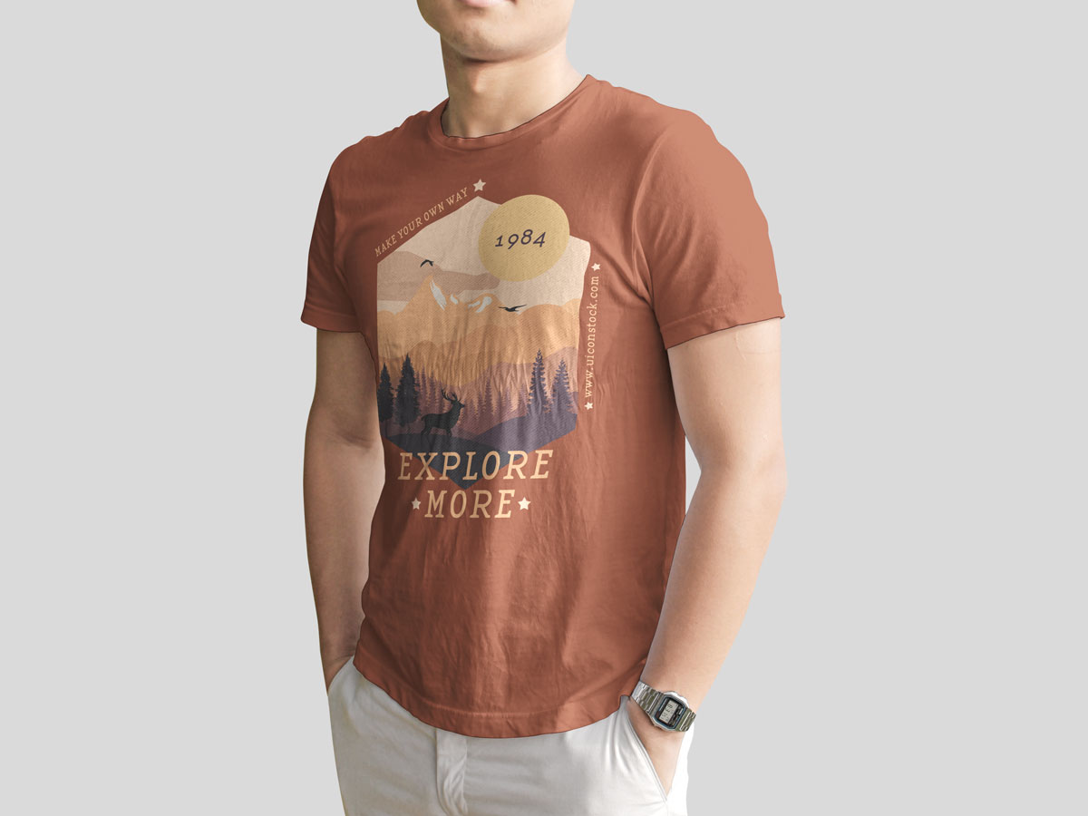Free-Premium-Boy-Wearing-Round-Neck-T-Shirt-Mockup-Design