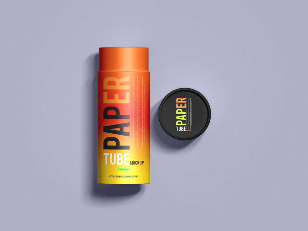 Free Premium Branding Paper Tube Packaging Mockup Design Mockup Planet