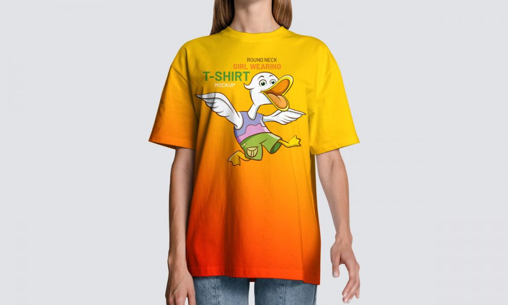 Free-Premium-Female-T-Shirt-Mockup-Design