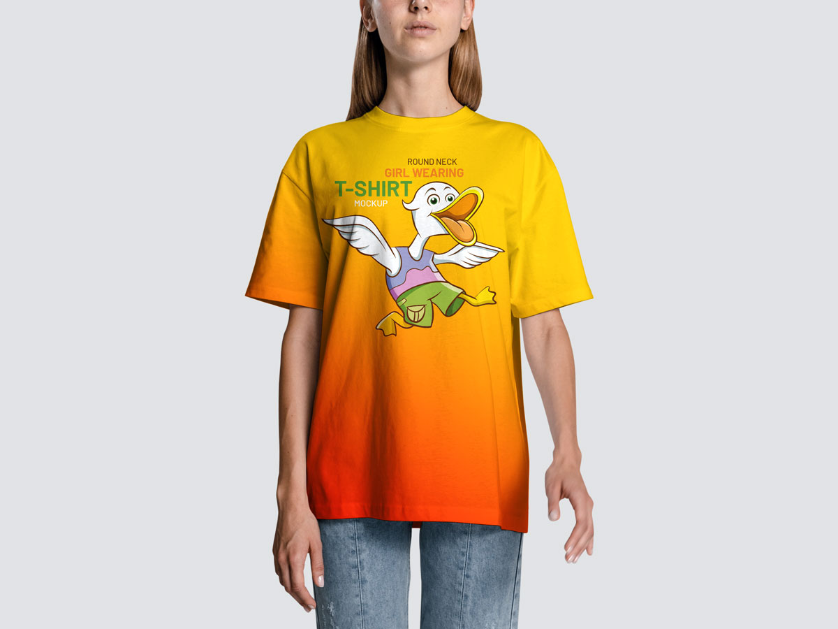 Free-Premium-Female-T-Shirt-Mockup-Design