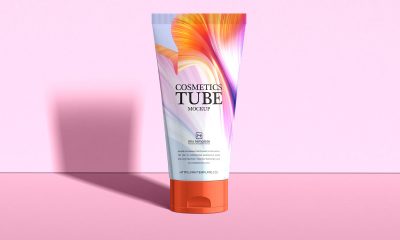 Free-Stand-Up-Cosmetics-Tube-Packaging-Mockup-Design