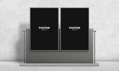 Free-Advertising-Display-Dual-Poster-Mockup-Design