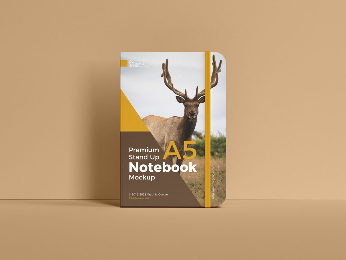 Free-Modern-Front-View-Notebook-Mockup-Design