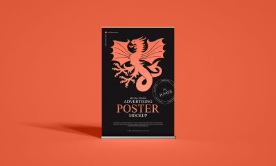 Free-Premium-Advertising-Stand-Poster-Mockup-Design