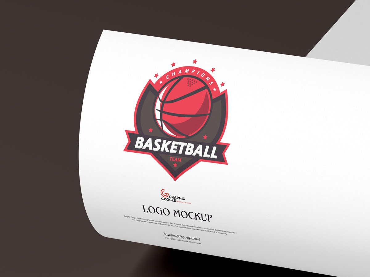 Free-Curled-Paper-Logo-Mockup-Design