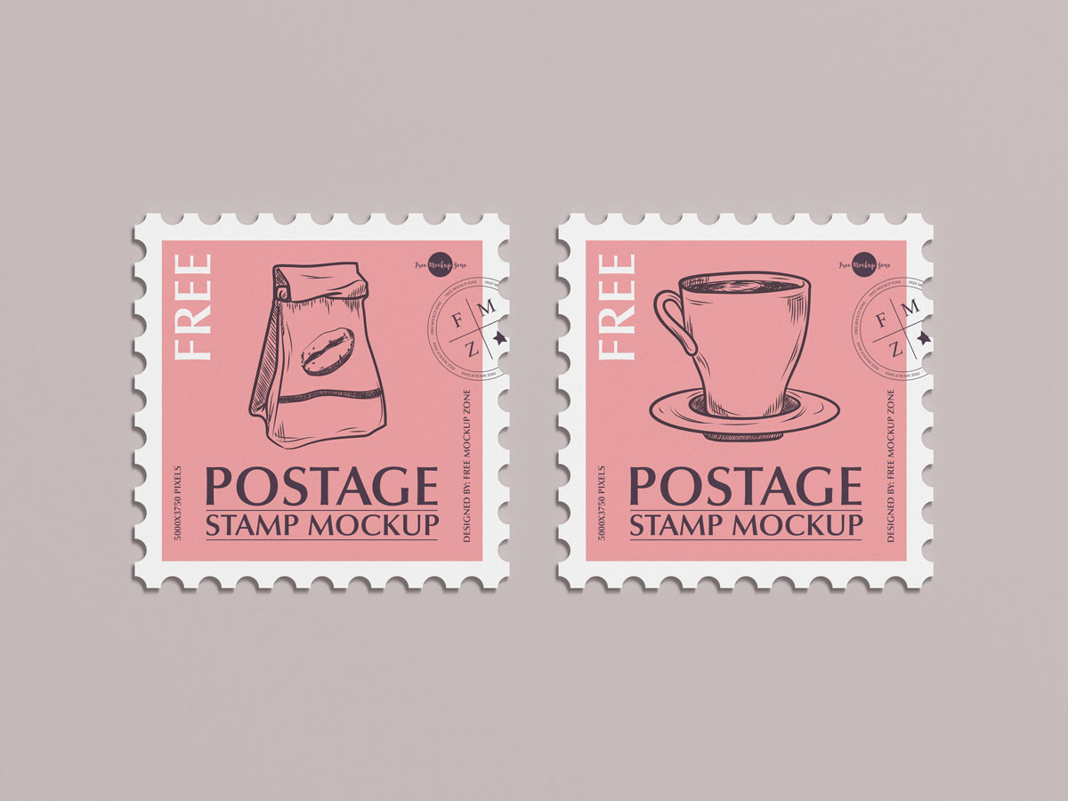 Free-Top-View-Postage-Stamp-Mockup-Design