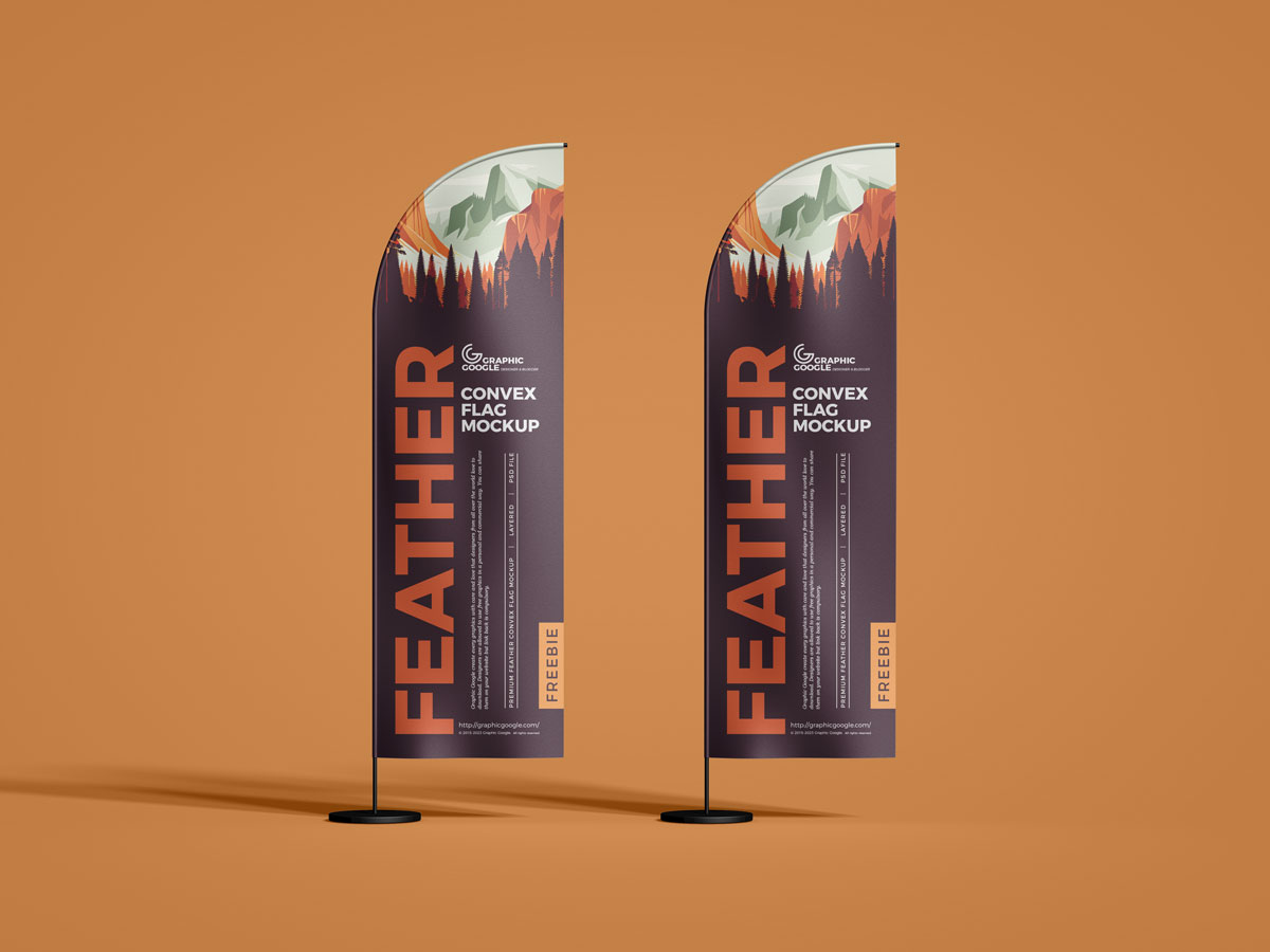 Free-Advertising-Convex-Feather-Flag-Mockup-Design