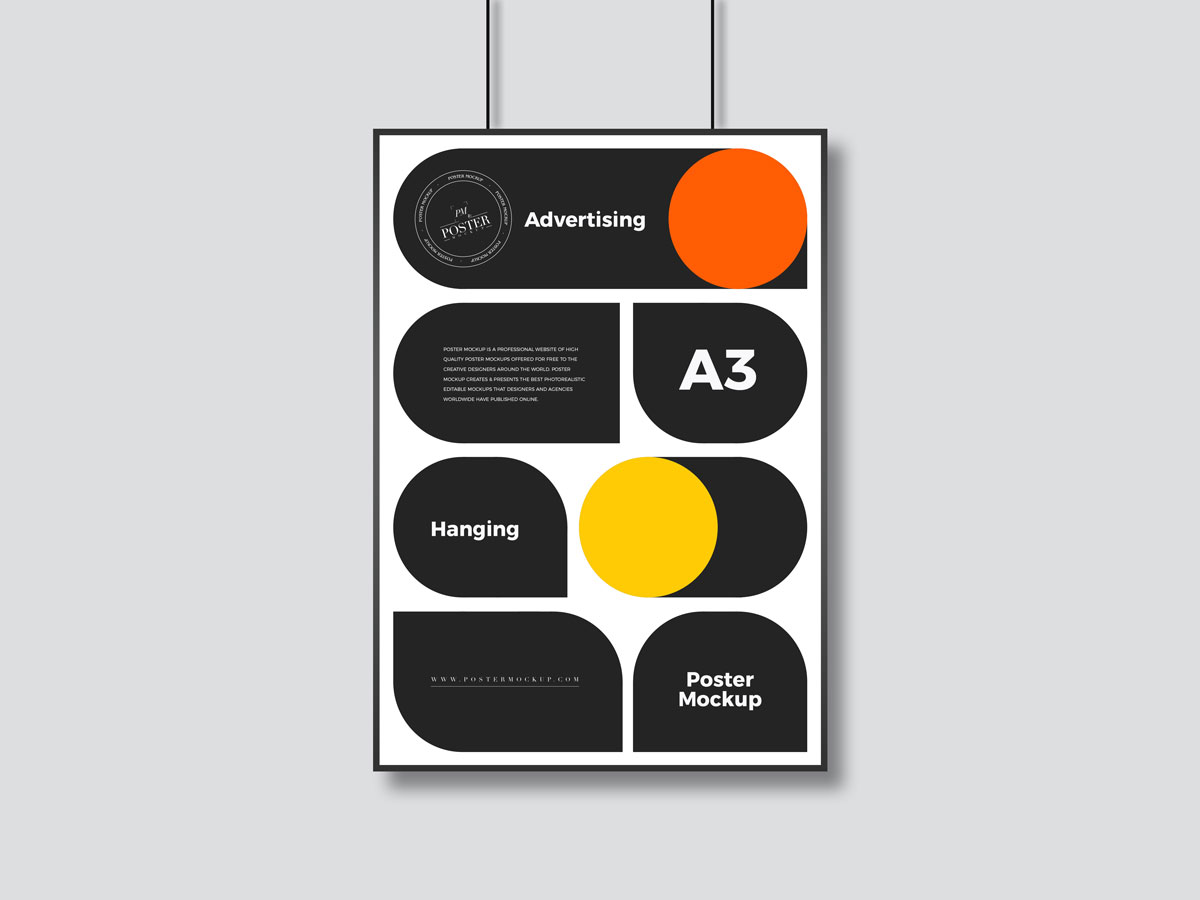 Free-A3-Hanging-Advertising-Poster-Mockup-Design