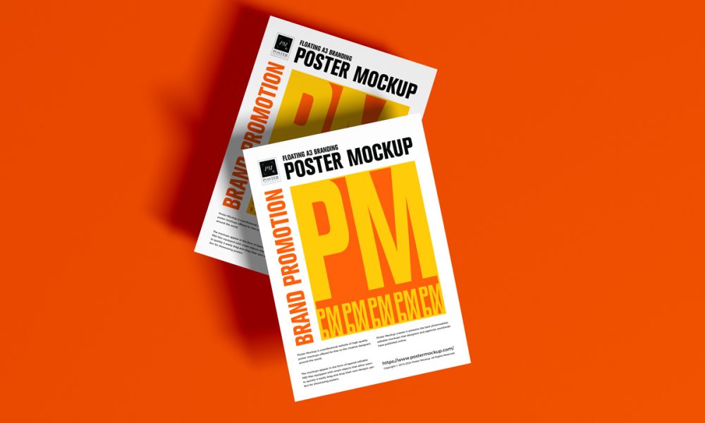 Free A Papers Branding Poster Mockup Design Mockup Planet