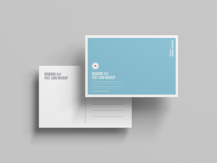 Free-Top-View-Post-Card-Mockup-Design