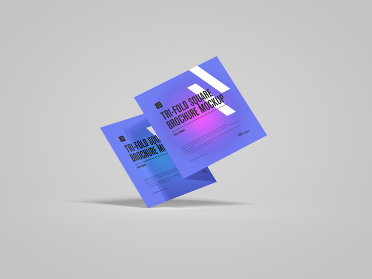 Free-Branding-Square-Tri-Fold-Brochure-Mockup-Design