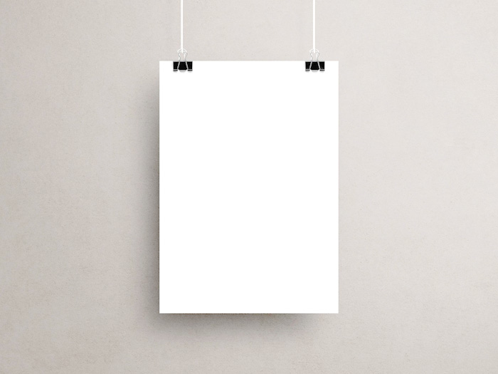 Free-Poster-hanging-on-Clips-Mockup-Design