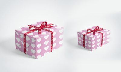 Gift-Box-with-Ribbons-Mockup