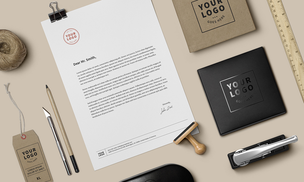 Download Free Creative Branding Stationary Mockup