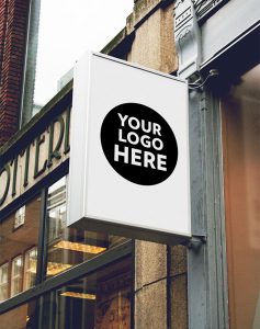 8 Free Restaurant, Office, Shop & Cafe Outdoor Signs Mockup