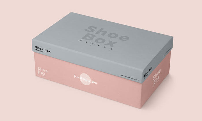 Download Free PSD Shoe Box Mockup For Shoe Box Packaging Designs ...