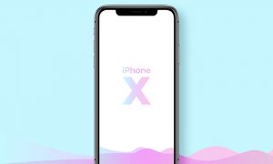 Free Flat iPhone X Mockup PSD Template