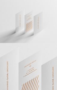 Free Modern Vertical Business Card Mockup - Mockup Planet