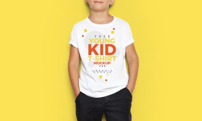 Free-Young-Kid-T-Shirt-Mock-Up-PSD-500
