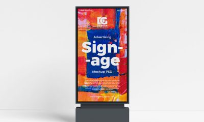 Free-Signage-Advertising-Stand-Mockup-Design-PSD-2019
